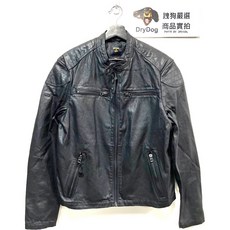 Superdry 騎士夾克，經典塗層單寧牛仔，黑色, 黑色,M, 1個