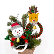 크리스마스 모루 리스 만들기 트리 꾸미기 오너먼트 눈사람 루돌프, 모루리스(눈사람)