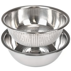 올비아 58cm 특대형 스텐 타공 다라이 믹싱볼 세트, 1세트