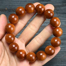 太行崖柏玉化糖心料手串 - 陳化紅高油密2.0佛珠 - 濃鬱香味, 15mm*15顆精品, 1個