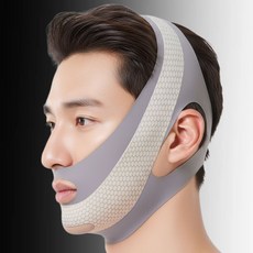 펀픽 남성용 턱 선 브이라인 얼굴 리프팅밴드, 1개, 그레이
