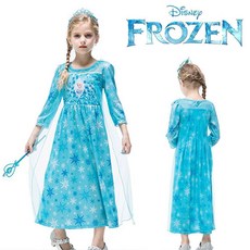 한중 겨울왕국 엘사 눈꽃 긴팔 드레스 택1buy5+5SSo