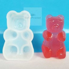 코코피넛 비누 만들기 틀 캔들재료, 1-곰돌이몰드-중