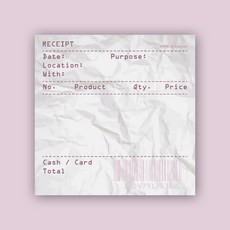 피에스준 예쁜 떡메모지 디자인 모음 메모지, 1개, 떡메 126. 영수증