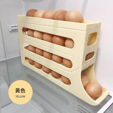 滾動雞蛋收納盒, 滾動雞蛋收納盒 奶油黃盒裝, 1套