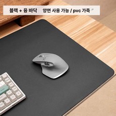 책상 장패드 사무용 식탁보 PVC 데스크 히팅 키보드, 1400x700mm, 1개, 단면 벨벳 블랙