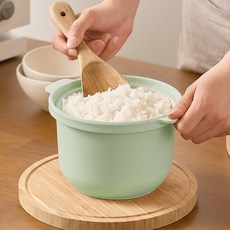 칼로볼 전자레인지 저당밥솥 자취생 저칼로리 밥솥, 그린, 1개