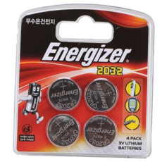 lr44건전지 건전지 코인셀(리튬) CR-2032 3V (팩4EA), 1