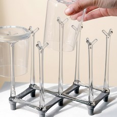 키친핏 거꾸로 접이식 컵걸이, 1개, 그레이