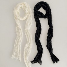 [수앤수]치링 쉬폰 링클 주름 롱 머플러 스카프 (26M008)