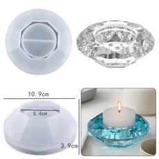 DIY 크리스탈 에폭시 수지 실리콘 금형 하프 문 촛대 장식 캔들 홀더, 04, 1개, 색상: 17. 04