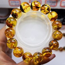 波羅的海花珀圓珠手串 14.6mm, 詳見包裝, 詳見包裝