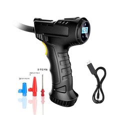 무선 에어펌프 공기주입기 오토바이 자동차 자전거 타이어, 1개, 무선 디지털 CZK-3665 조명포함