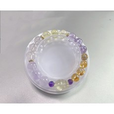 招財設計款 DIY 串珠材料組 檸檬黃水晶 薰衣草紫水晶, 1個