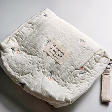 다있다 패턴누빔파우치 8종 생리대파우치 기저귀파우치 화장품파우치, 핑크튤립