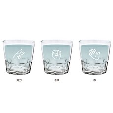 燒酒杯 清酒杯 - 透明玻璃小酒杯, 剪刀石頭布, 1套
