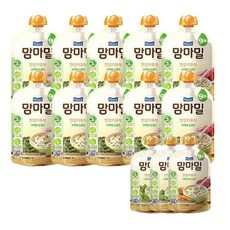 매일유업 맘마밀 안심이유식 9개월 4종 (총13개), 미역10개+맛보기(녹황1+시금치1+브로콜리1), 1세트