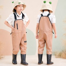 스토리원 키즈 해루질 갯벌 체험 아동 낚시 가슴 장화 U-KIDSH011, 160, 베이지 160, 베이지