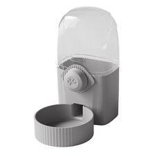 貓咪掛籠自動飲水器狗狗自動餵食器寵物籠子懸掛狗狗喝水器寵物碗, 1個, 掛式飲水器【淺灰色1L】:1個, 1L