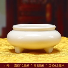 供佛香爐 陶瓷香爐 神明香爐 祖先香爐 拜拜香爐 佛前香爐 插香綫香爐, 1個, 白瓷仿古明爐 小號J05-302