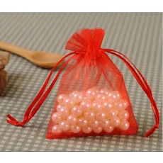 흰색 보석 선물 포장 오간자 가방 웨딩 크리스마스 드로스트링 파우치 10x15cm 200 개, 01 10x15cm-200pcs, 13 Red