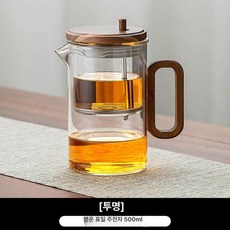 원터치 티포트 커피 차우리기 요리 내열유리 주방, 1개, 1L, 투명