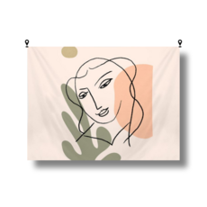 홈데코해룸 대형 패브릭 포스터, 앙리베일쓴여인