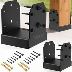 콘크리트용 튼튼한 15.2 x 15.2cm(6 6인치) 포스트 베이스 브래킷 4.5kg(10파운드) 용량 표면 마운트 데크 앵커 숨겨진 패스너 포함 야외 퍼걸러용 목재 하