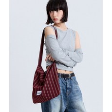 [마크니] STRIPE ECO CROSS BAG RED