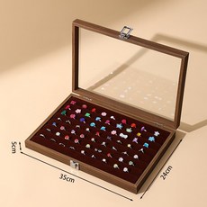 便雅 珠寶收納盒 帶蓋透明展示盒項鍊手鍊戒指飾品整理箱
