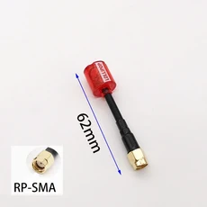 새로운 마이크로 롤리팝 5 RHCP 5.8G FPV 안테나 고이득 2.8Dbi SMA/RP-SMA/MMCX/UFL 드론 송신기 부품용, 09 62mm RPSMA red