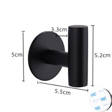 스탠드 미니 옷가게 행거 옷걸이 스테인레스 옷 욕실 키 스틸 후크 걸이 랙 수건 코트 벽 접착 홀더 자체, Black 1