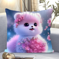 애니 캐릭터 소파쿠션 양면 소파 쿠션 솜 포함 세탁가능 고탄력 청소년용 애니쿠션 디지털 프린트 애니 캐릭터 트렌디한 스타일 안락감, 귀여운 애완동물 1-12, 40 x 40CM (솜포함 양면쿠션)