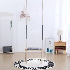 실내철봉 그네의자 밧줄 로프 행잉체어 싱글 1인용 천장 원룸 인테리어, 그레이, 3박스