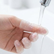 위킨드 손가락 보호 장갑 골무 실리콘, 투명, 10개