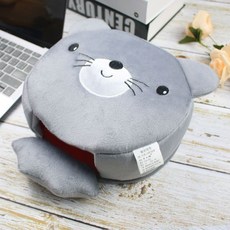 USB 電腦發熱暖手滑鼠墊 可愛卡通保暖護腕滑鼠套 可拆洗冬季暖手寶, 小鼠【自帶一根發熱片】