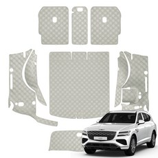 루젠 제네시스 GV80 페이스리프트 트렁크매트 차박 풀커버, 바닐라 베이지, GV80 페이스리프트 5인승