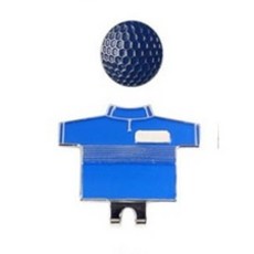 金屬帽夾馬克 高爾夫帽夾系列 創意金屬磁性Marker 球位標, T恤-藍色, 1個