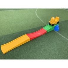 미끄럼틀 롤러코스터 레일만들기 놀이기구 경사 조립식 슬라이딩, B. 3 섹션 블록  옐로우, 1개