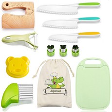 주주미엘 어린이 주방 도구세트 12종 몬테소리 유아용 안전칼 요리칼 어린이집 유치원, 1개