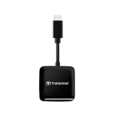 創見 Type-C 智慧讀卡機 USB 3.2 Gen 1 支援 SD/microSD 卡 黑色, 1個, RDC3