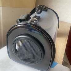 多功能防抓網透明寵物太空艙包 車載透氣大容量手提單肩包, 1個, 防抓網黑色