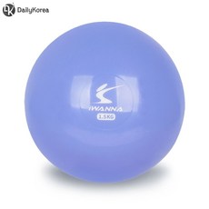 헬스소품 웨이트볼 1.5kg 스위트 라벤더, 1개