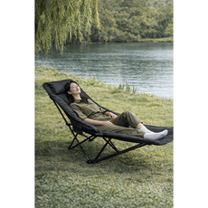 캠핑 리클라이너 의자 접이식 와이드 캠핑체어 각도조절 쿠션형 휴대용 낚시 의자, 1개