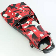 AQUATEC FN-400-MCS 游龍潛水迷彩噴射蛙鞋, 迷彩紅,XL