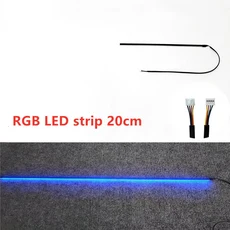교체용 액세서리 LED 스트립 자동차 무드등 RGB 64색 인테리어 아크릴 라이트 가이드 옵틱, 06 20cm x1 pc