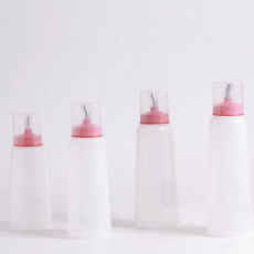 소스 병 다용도 밀폐 짜는 양념통 주방 간장 오일 케찹 깔때기 용기, 01 스텐 노즐 투명 대