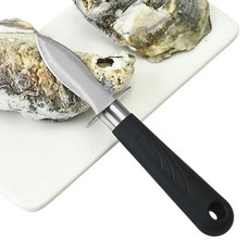 輕鬆購五金百貨 超犀利不鏽鋼生蠔刀 - 開蠔神器，輕鬆享受海鮮美味, 1個, 黑色