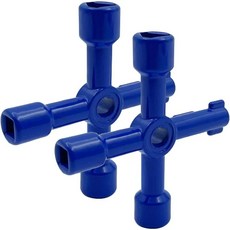 개팩 방향 다기능 유틸리티 키 크로스 수도 가스 계량기 밸브 엘리베이터 캐비닛용, 1개, 1. 2pcs blue