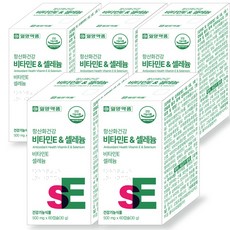 일양약품 항산화건강 비타민 E & 셀레늄 영양제 셀렌 토코페롤 e 활성산소제거, 5개, 60정